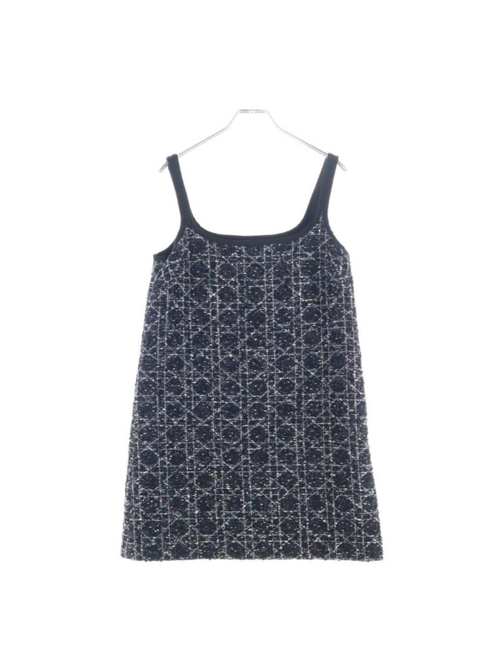 Dior Macro Cannage Tweed Dress Black White